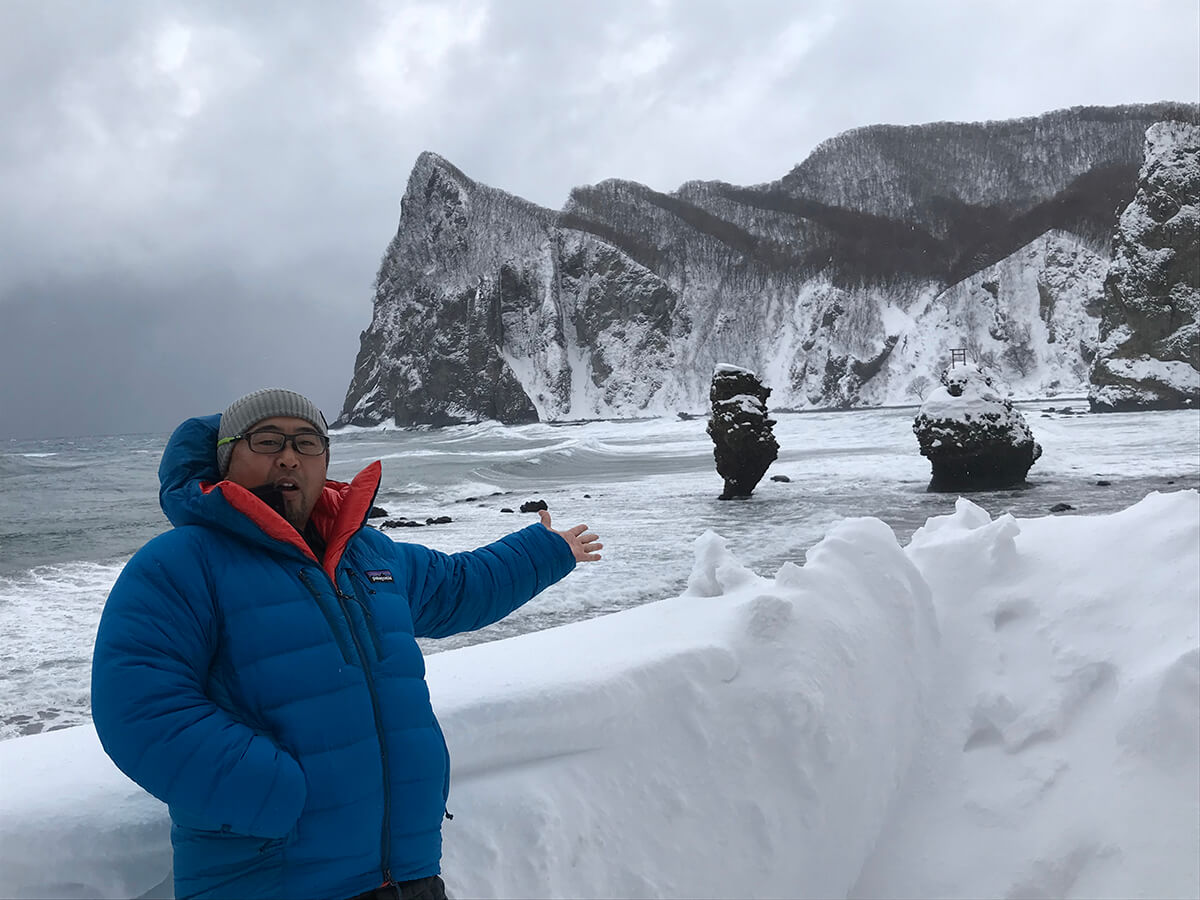 Mt.Asahi and sea